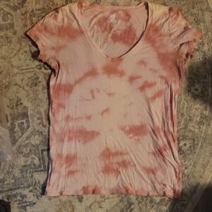 VS PINK Tie-Dye V-Neck Top